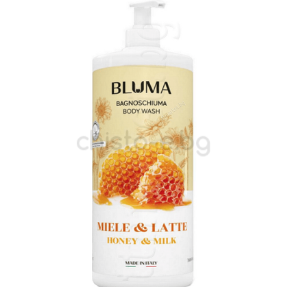 Хидратиращ душ гел Bluma Milk&Honey с мляко и мед, 1 л.