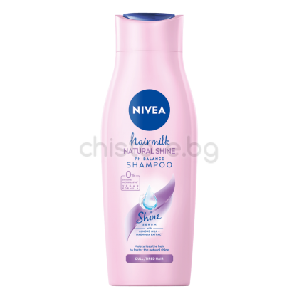 Nivea шампоан за блясък Hairmilk Natural Shine, 400 мл.