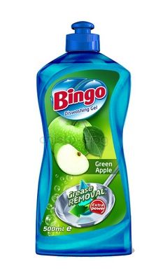 Препарат за съдове Bingo Green Apple, 400 мл. 