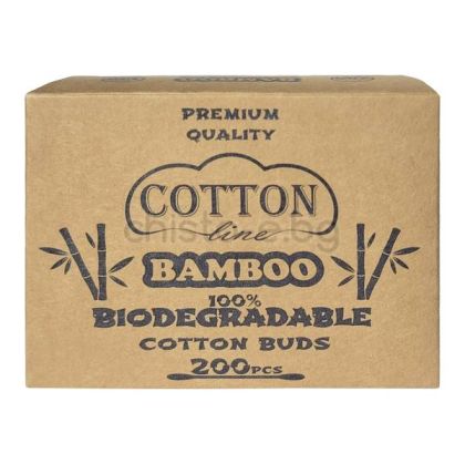 Cotton Line Bamboo биоразградими клечки за уши, 200 бр.