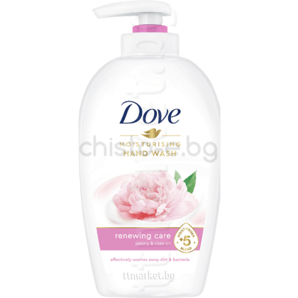 Dove течен сапун с помпа Peony & Rose Oil, 250 мл.