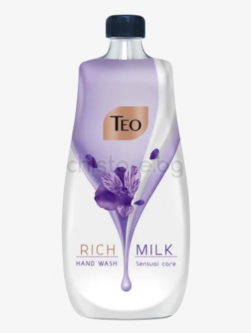 Тео течен сапун пълнител Rich Milk Sensual Care, 800 мл.