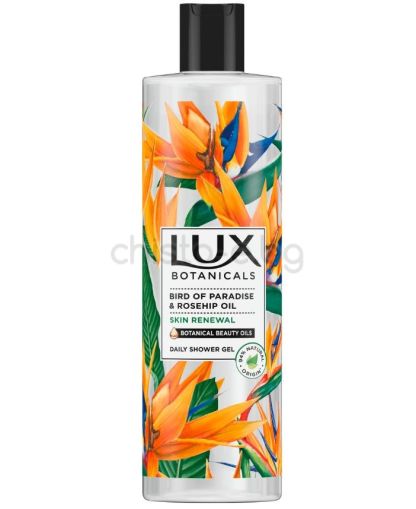 Lux Botanicals душ гел със стрелиция и шипка, 500 мл.