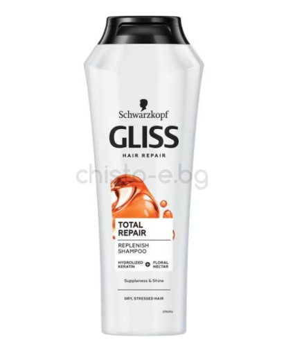 Gliss Total Repair шампоан за суха и увредена коса, 370 мл.