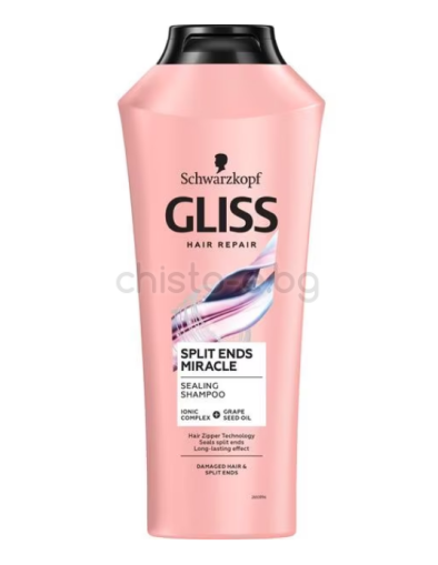 Gliss Split Hair Miracle шампоан за увредена коса и цъфтящи краища, 370 мл.