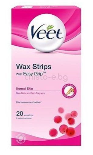 Veet восъчни ленти за тяло и крака за нормална кожа, 20 бр.