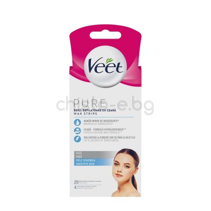 Veet Pure ленти за лице, 20 бр.