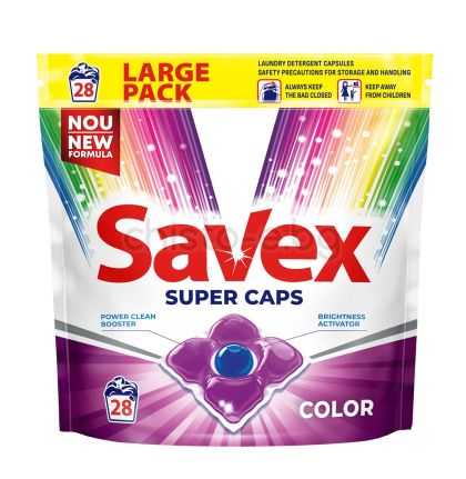 Капсули за пране Savex Super Caps Color, 28 бр.