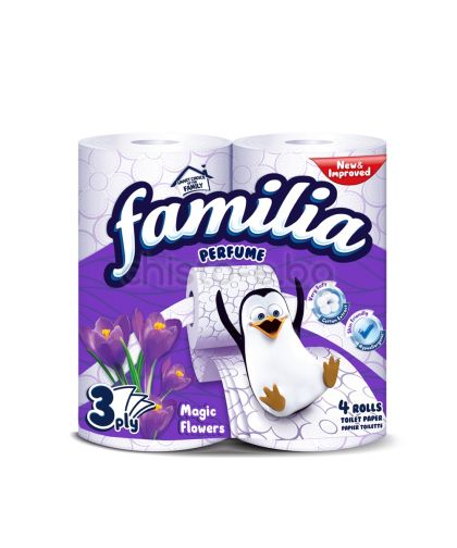 Тоалетна хартия Familia Magic Flowers, 4 бр.