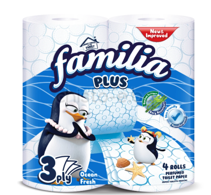 Тоалетна хартия Familia Ocean Fresh, 4 бр.