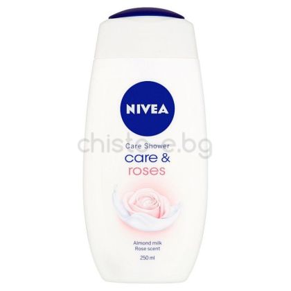 Nivea Care & Roses подхранващ душ гел за тяло с аромат на рози, 250 мл.