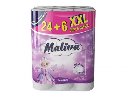 Тоалетна хартия Maliva romance 24+6 бр.