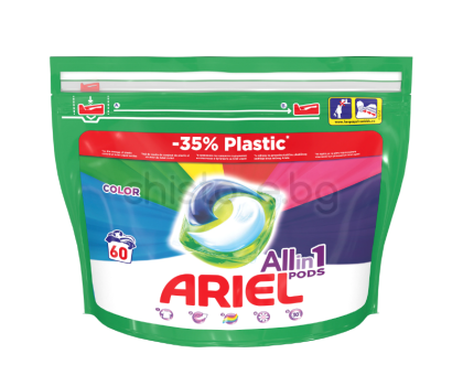 Капсули за пране Ariel All in One PODS Color, 60 бр.