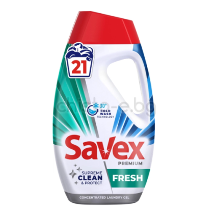 Течен перилен препарат Savex Premium Fresh, 0.945 л., 21 пранета