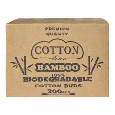 Cotton Line Bamboo биоразградими клечки за уши, 300 бр.