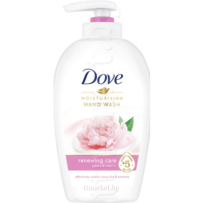 Dove течен сапун с помпа Peony & Rose Oil, 250 мл.