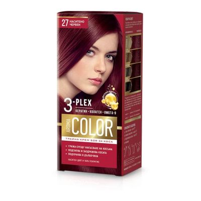 Боя за коса Aroma Color 3-PLEX №27 неситено червен