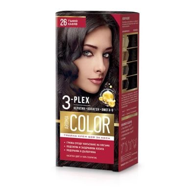 Боя за коса Aroma Color 3-PLEX №26 тъмно кафяв