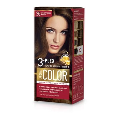 Боя за коса Aroma Color 3-PLEX №25 шоколадово кафяв