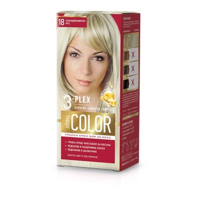 Боя за коса Aroma Color 3-PLEX №18 скандинавско рус