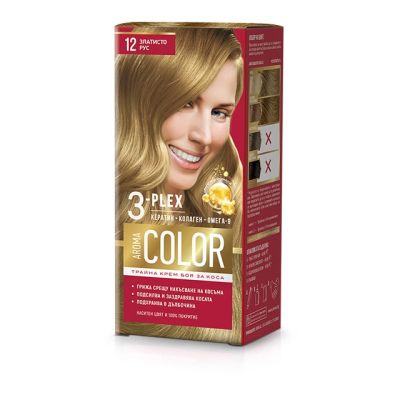 Боя за коса Aroma Color 3-PLEX №12 златисто рус