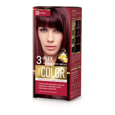 Боя за коса Aroma Color 3-PLEX №9 гранат