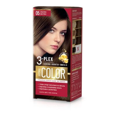 Боя за коса Aroma Color 3-PLEX №5 златен кестен