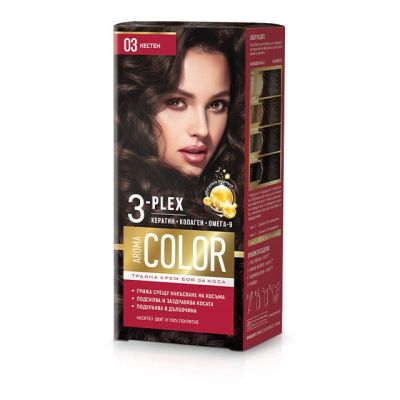 Боя за коса Aroma Color 3-PLEX №3 кестен