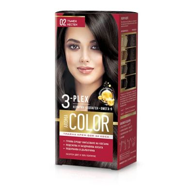 Боя за коса Aroma Color 3-PLEX №2 тъмен кестен