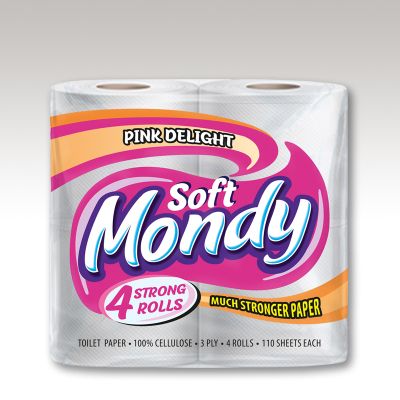 Тоалетна хартия Mondy Pink Delight, 4 бр.