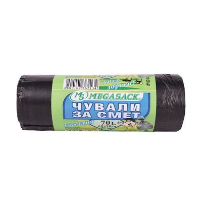 Чувал ролка Megasack 60 x 90, 70 л., 20 бр.