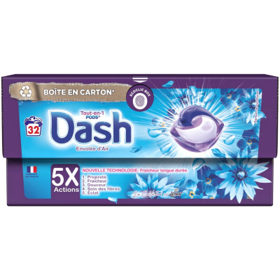 Капсули за пране Dash + Lenor, 32 бр.